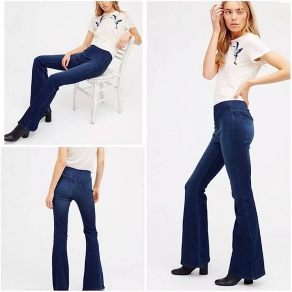 Free People | Penny Pull-On Flare Jeans - Picture 2 of 9